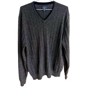 Club Room | Cashmere Grey Sweater | 2 Ply Knit Ribbed | Men’s Size XL